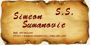 Simeon Šumanović vizit kartica